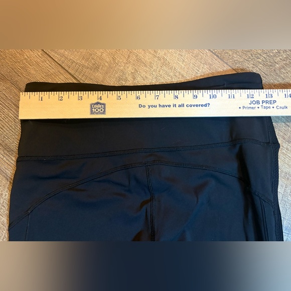 Lululemon Black Mesh Panel Leggings Size 6 - Picture 6 of 7